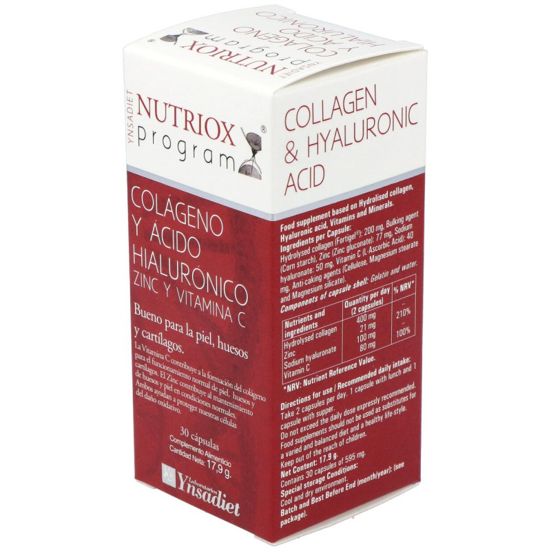 Ac. Hialuronico y Colageno 30cap. 2 - Nutriox