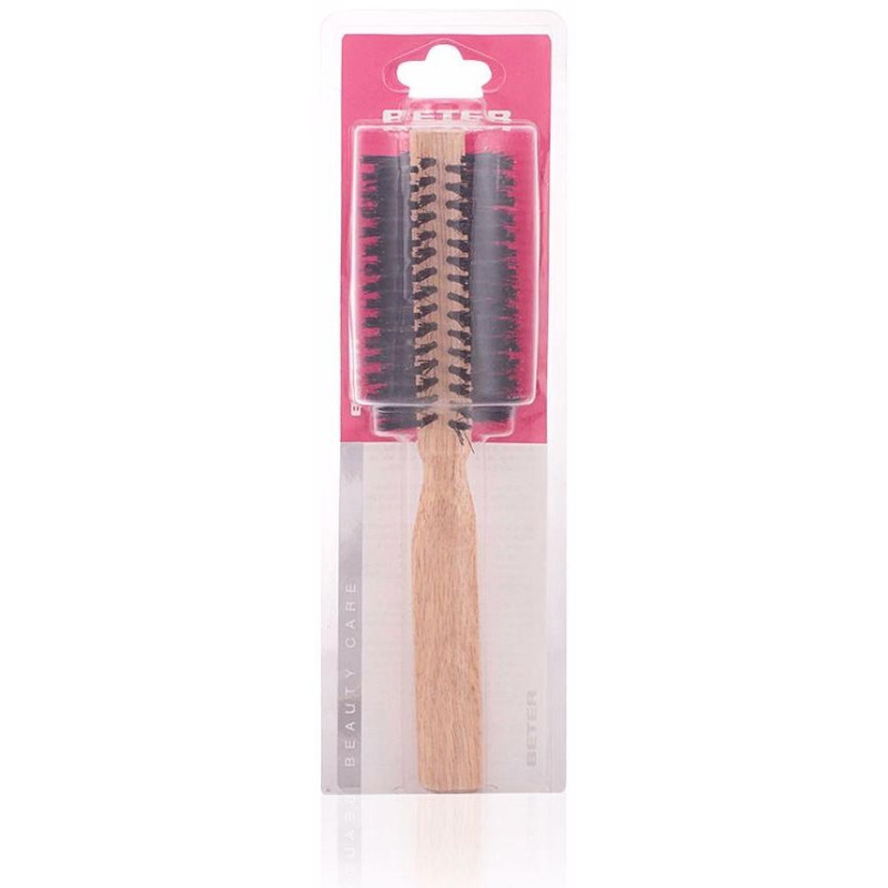 Cepillo Redondo Púas Mixtas Mango Madera Oak 45 Mm