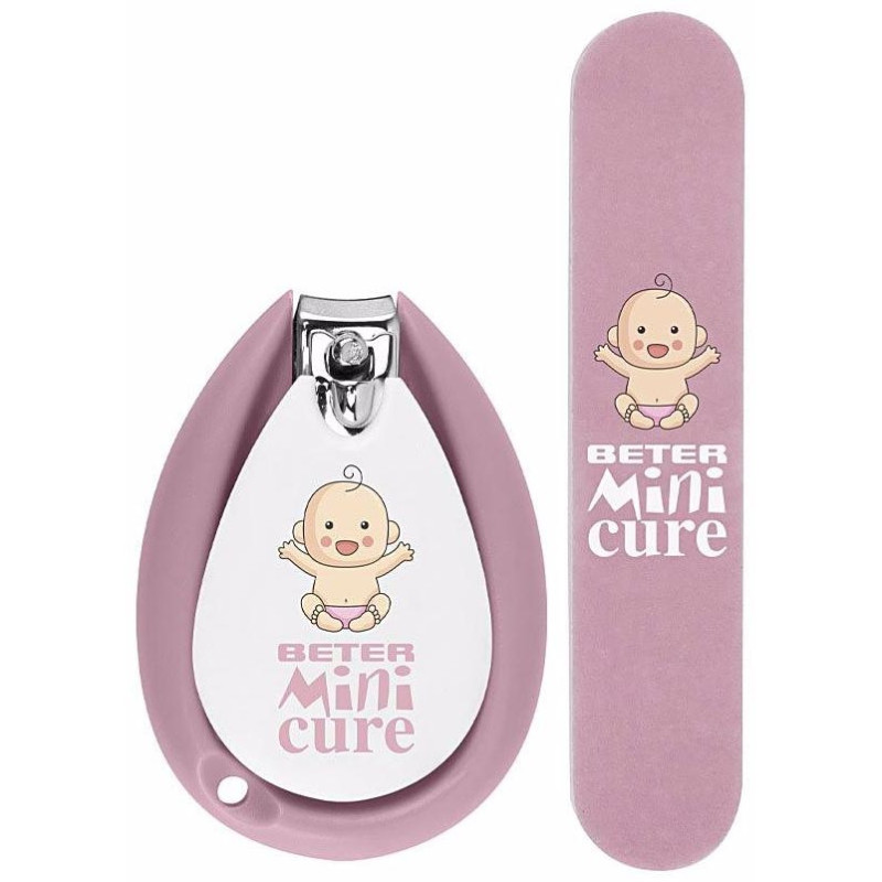 Mini Cure Cuidado Uñas Bebés Rosa 2uds - Beter