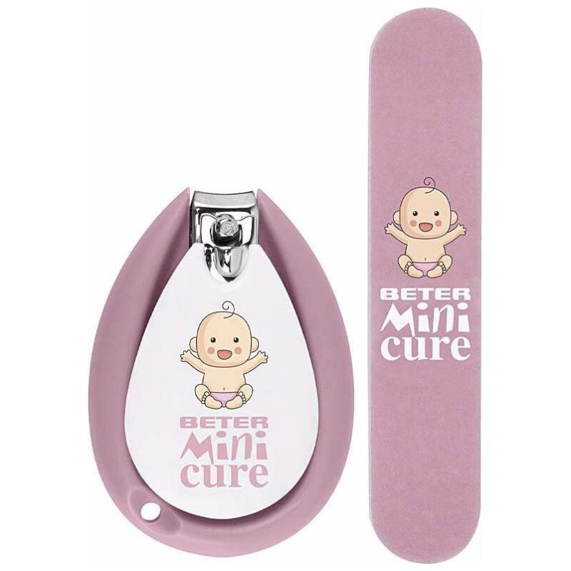 Mini Cure Cuidado Uñas Bebés Rosa 2uds - Beter