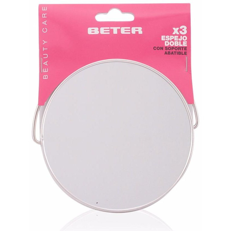 Espejo Metálico Doble X3 con Soporte Abatible 122cm 1ud - Beter