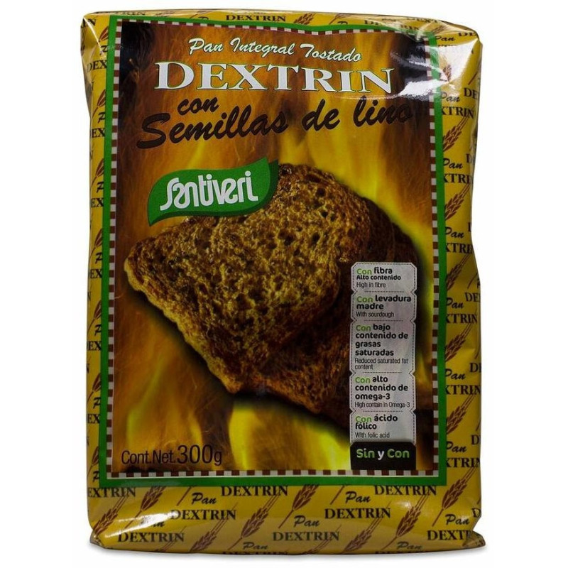 Dextrin Pan Integral Dextrin Santiveri con Semillas de Lino 300 - Santiveri