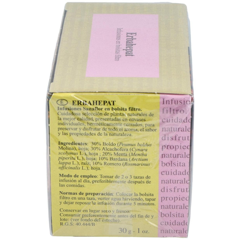 Sanaflor Erbahepat Infusion 20ud - Santiveri