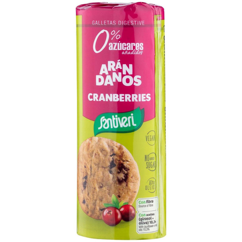 Galletas Digestive Arandanos 0% Azucares 190gr - Santiveri