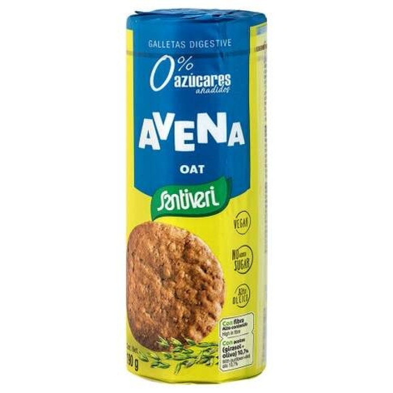Galletas Digestive Avena 0% Azucares 190gr - Santiveri