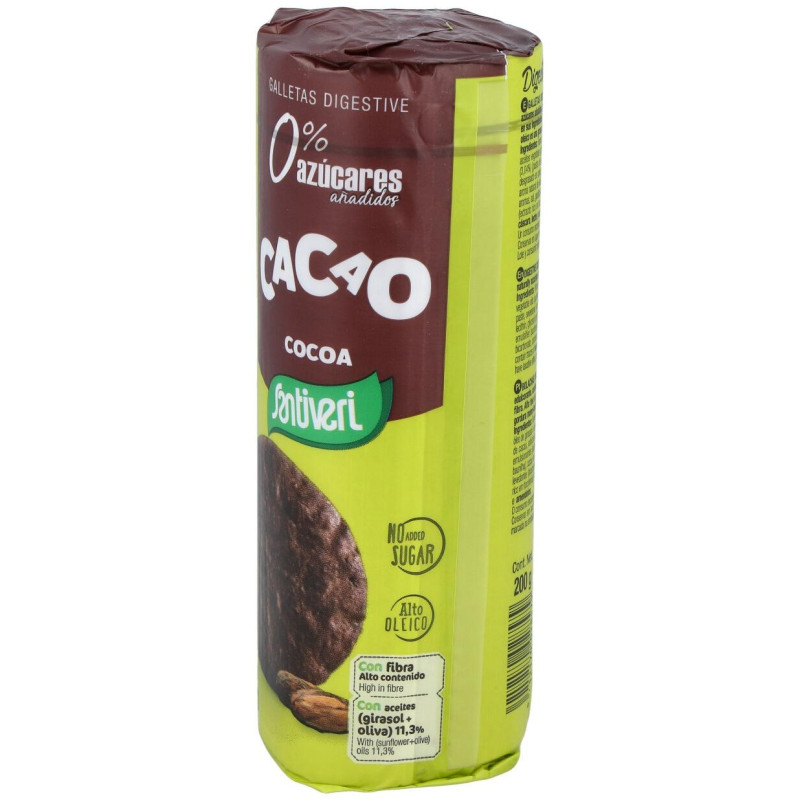 Galletas Digestive Cacao 0% Azucares 200gr - Santiveri