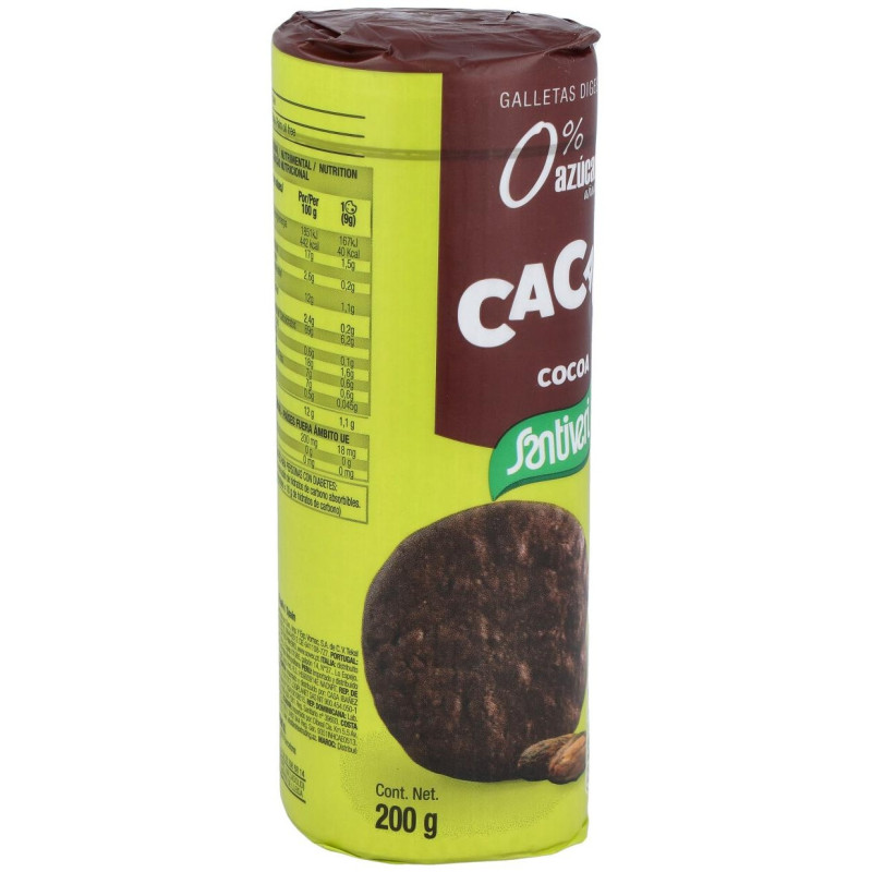 Galletas Digestive Cacao 0% Azucares 200gr - Santiveri