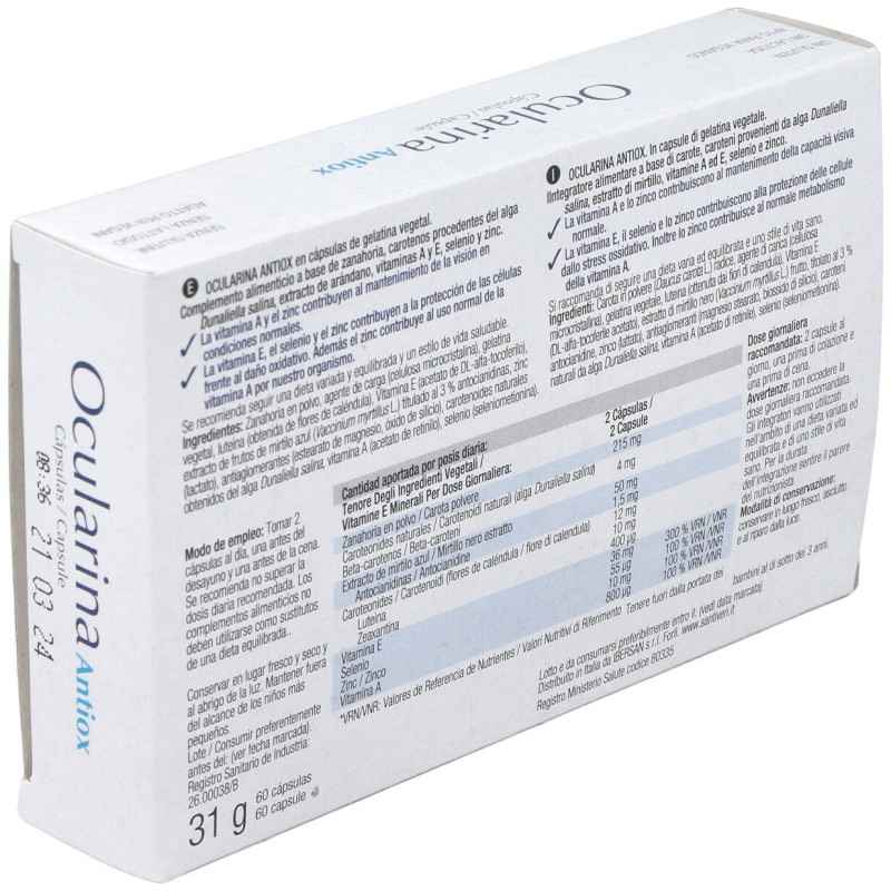 Ocularina Antiox 60 Cápsulas - Santiveri