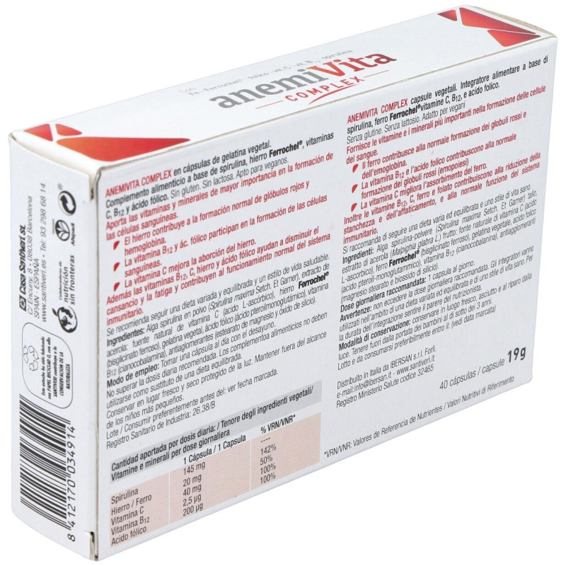 Anemivita Complex, 40 Uds - Santiveri