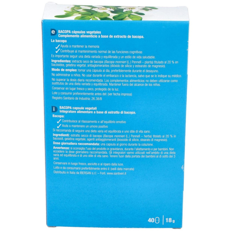 Plantas Fit Bacopa 40caps - Santiveri