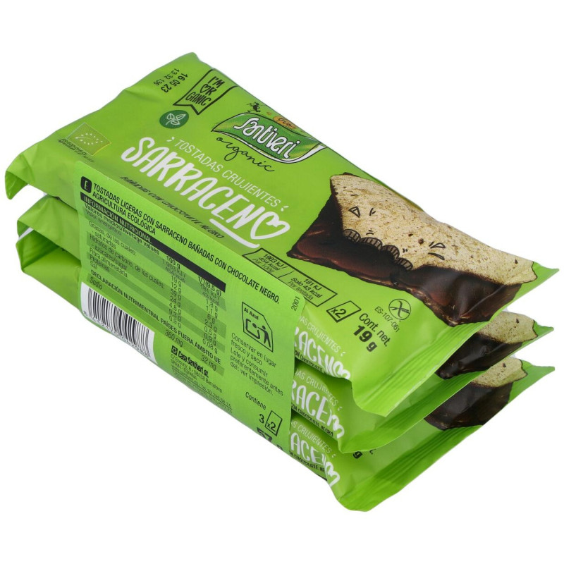 Tostadas Trigo Sarraceno Choco Negro 6ud - Santiveri