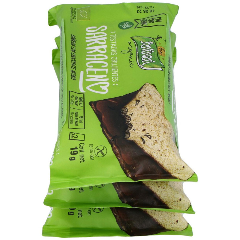 Tostadas Trigo Sarraceno Choco Negro 6ud - Santiveri