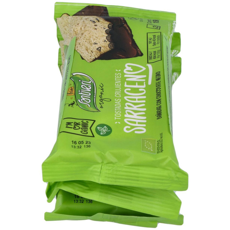 Tostadas Trigo Sarraceno Choco Negro 6ud - Santiveri