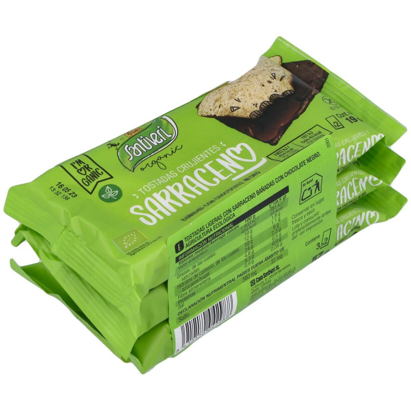 Tostadas Trigo Sarraceno Choco Negro 6ud - Santiveri