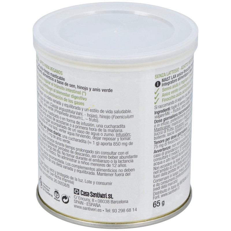 Santiveri Sanaflor Bote Mast-Lax Gases 65Gr