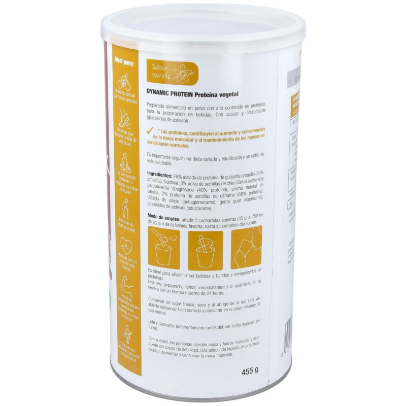 Dynamic Proteina Vegetal Vainilla 455Gr.
