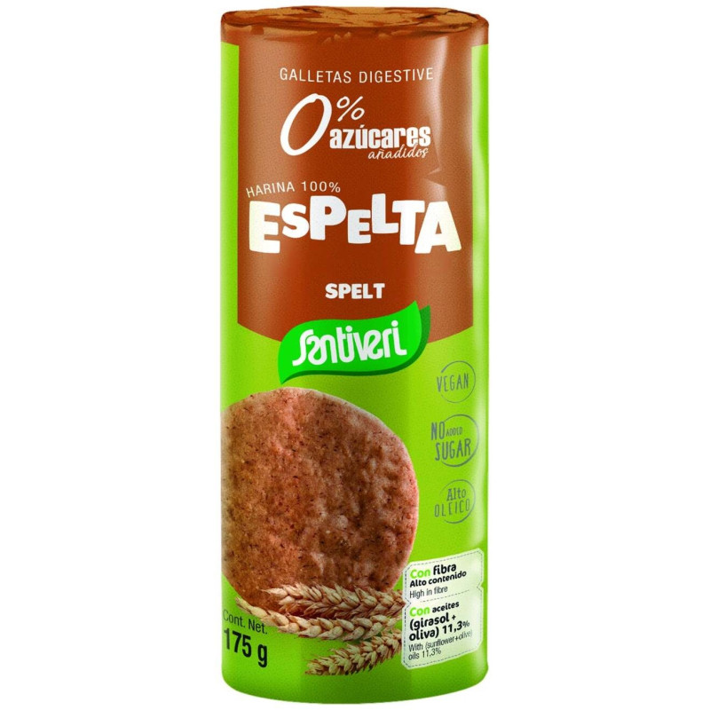 Galletas Integrales Espelta 0% Azucares 175gr - Santiveri