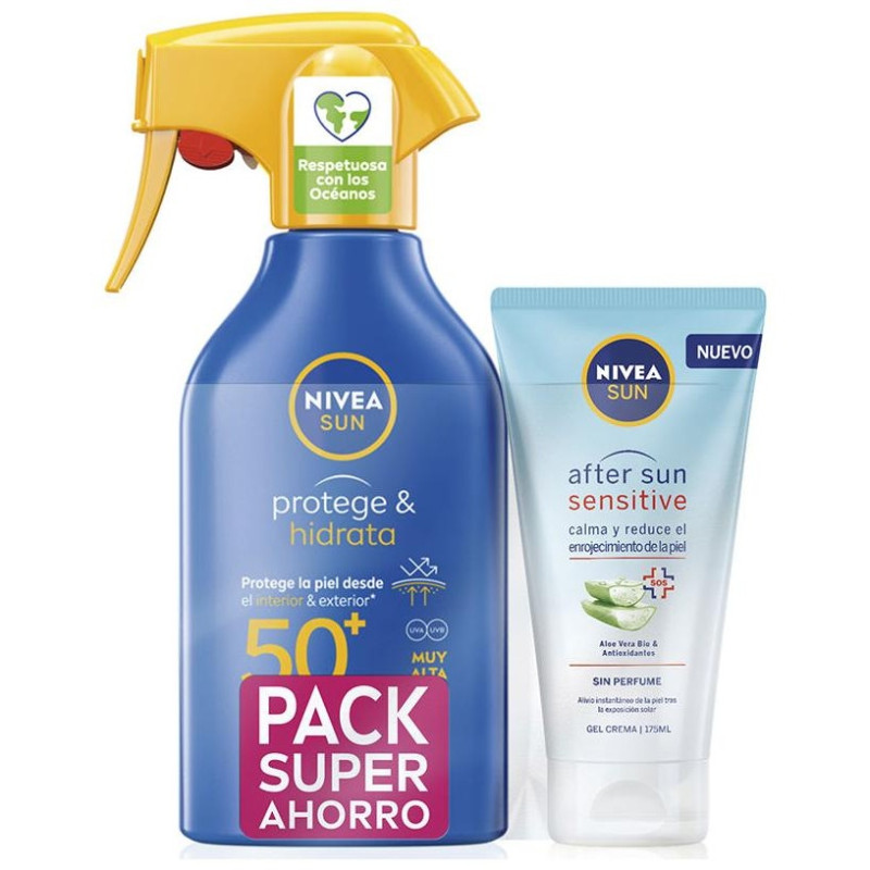 Sun Set Protect y Hydrate spf50 270ml + After Sun 175ml - Nivea