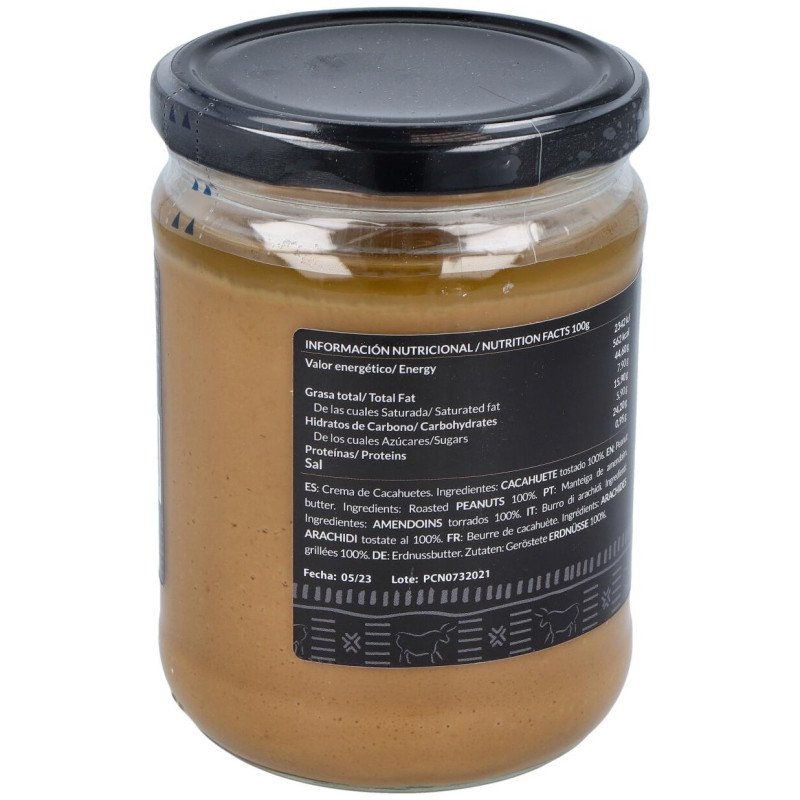 Crema 100% Natural Cacahuete 500g - Paleobull