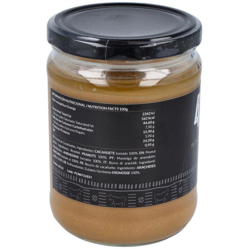 Crema 100% Natural Cacahuete 500g - Paleobull