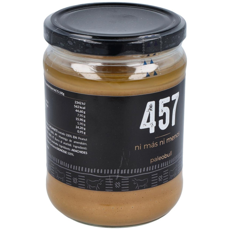 Crema 100% Natural Cacahuete 500g - Paleobull