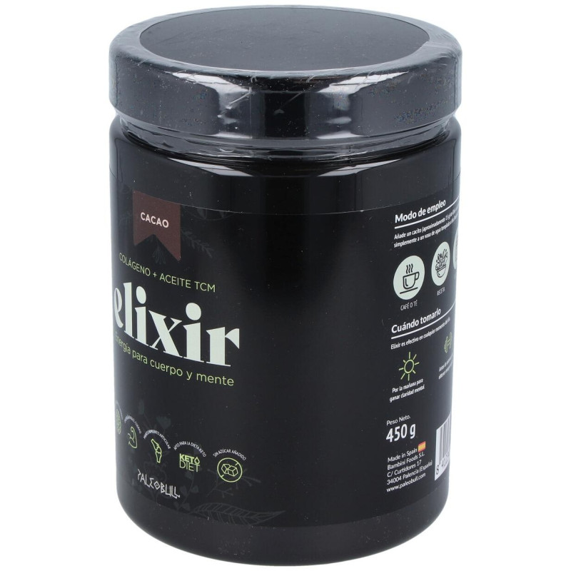 Elixir Colageno+aceitetcm Chocolat 450gr - Paleobull