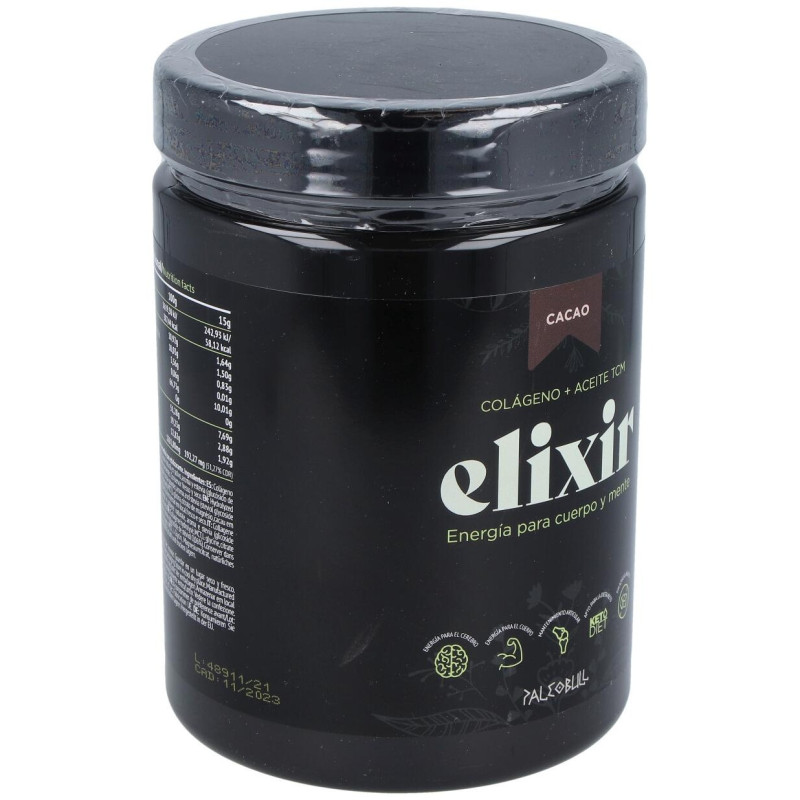 Elixir Colageno+aceitetcm Chocolat 450gr - Paleobull