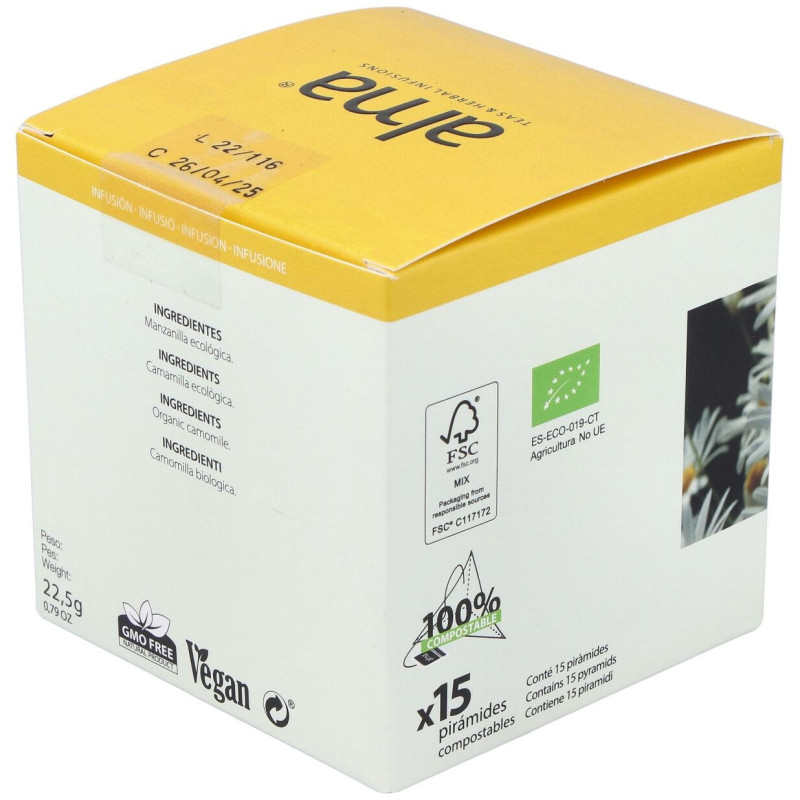 Manzanilla Infusion 15Piramides. Eco Vegan