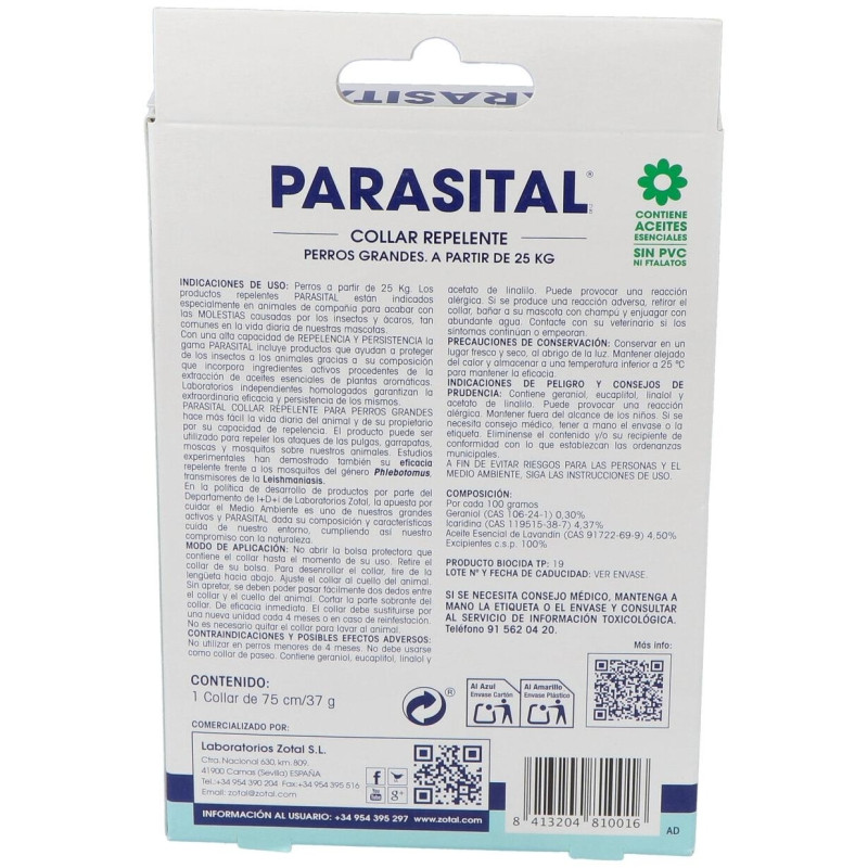 Zotal Parasital Collar Antiparásitos Perros Grandes - Zotal Veterinaria