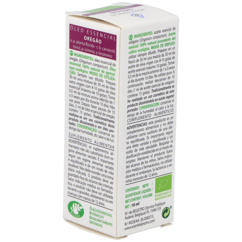 Esential'aroms Aceite Esencial Orégano Bio 10 ml - Esential Aroms