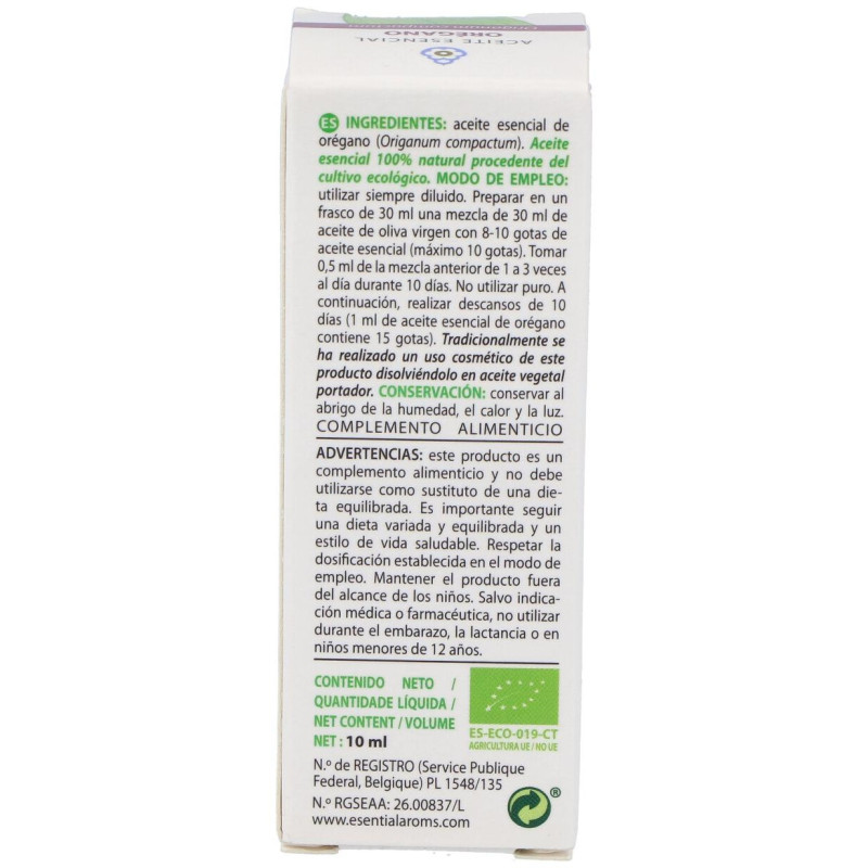 Esential'aroms Aceite Esencial Orégano Bio 10 ml - Esential Aroms