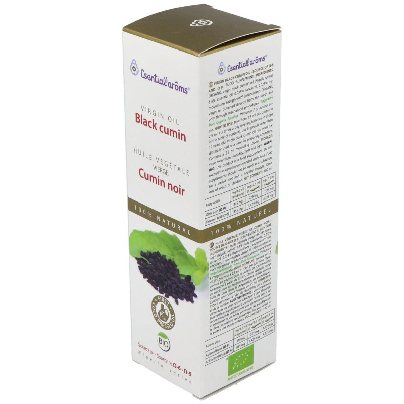 Esential'arôms Aceite Vegetal Virgen Extra Comino Negro 100ml - Esential Aroms