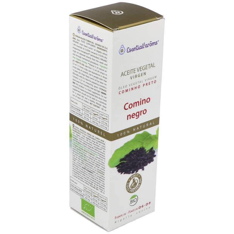 Esential'arôms Aceite Vegetal Virgen Extra Comino Negro 100ml - Esential Aroms