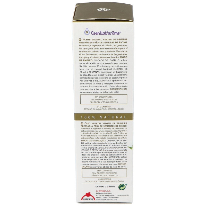 Esential’arôms Aceite Vegetal de Ricino, 100 ml - Esential Aroms