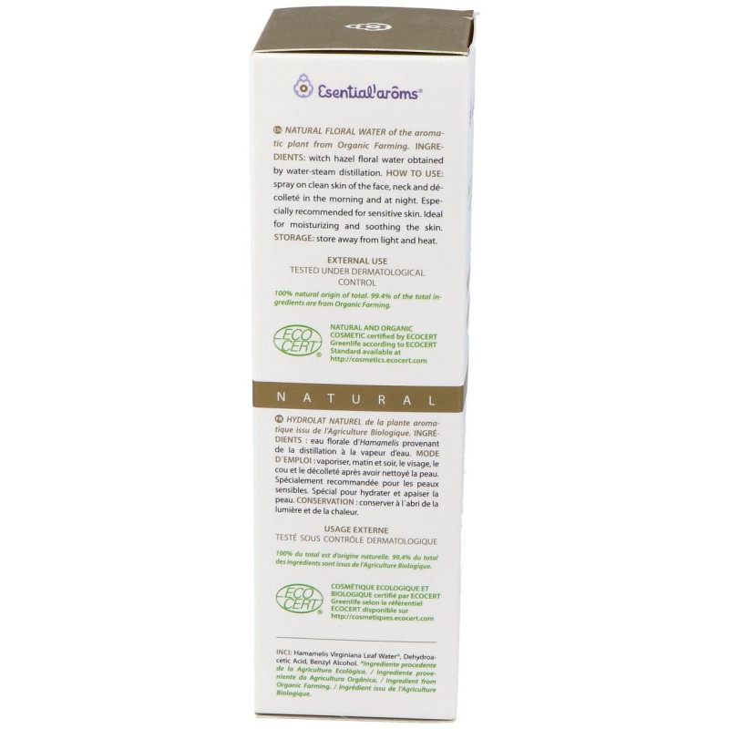 Agua Floral Hamamelis 100ml. Ecocert - Esential Aroms