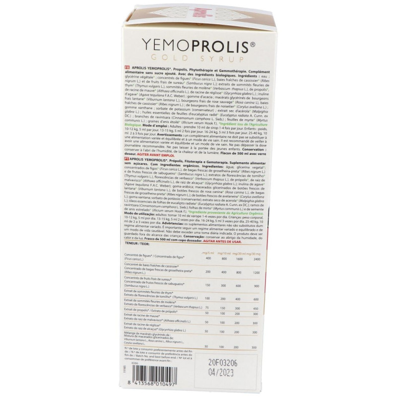 Aprolis Yemoprolis Gold Syrup 500ml - Intersa