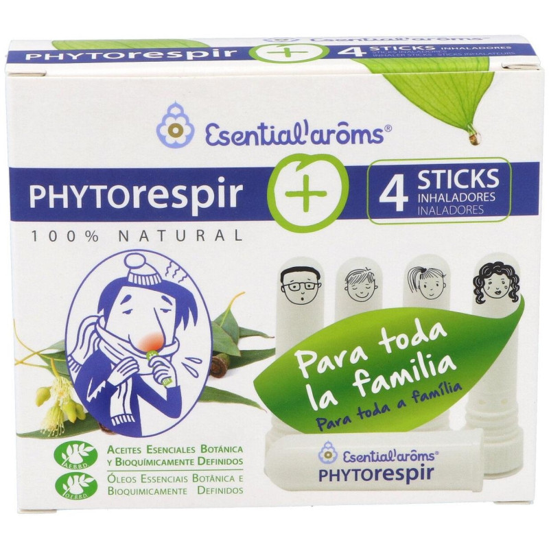 Phytorespir Frasco 30ml. + 4 Sticks Inhaladores - Esential Aroms