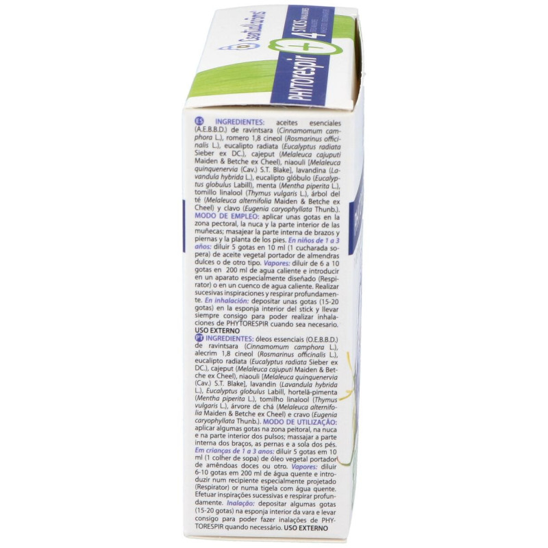 Phytorespir Frasco 30ml. + 4 Sticks Inhaladores - Esential Aroms