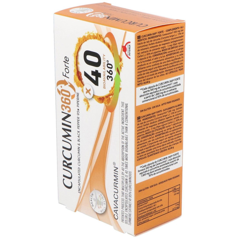 Curcumin 360º Forte 60 Cápsulas - Intersa