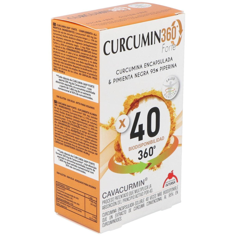 Curcumin 360º Forte 60 Cápsulas - Intersa
