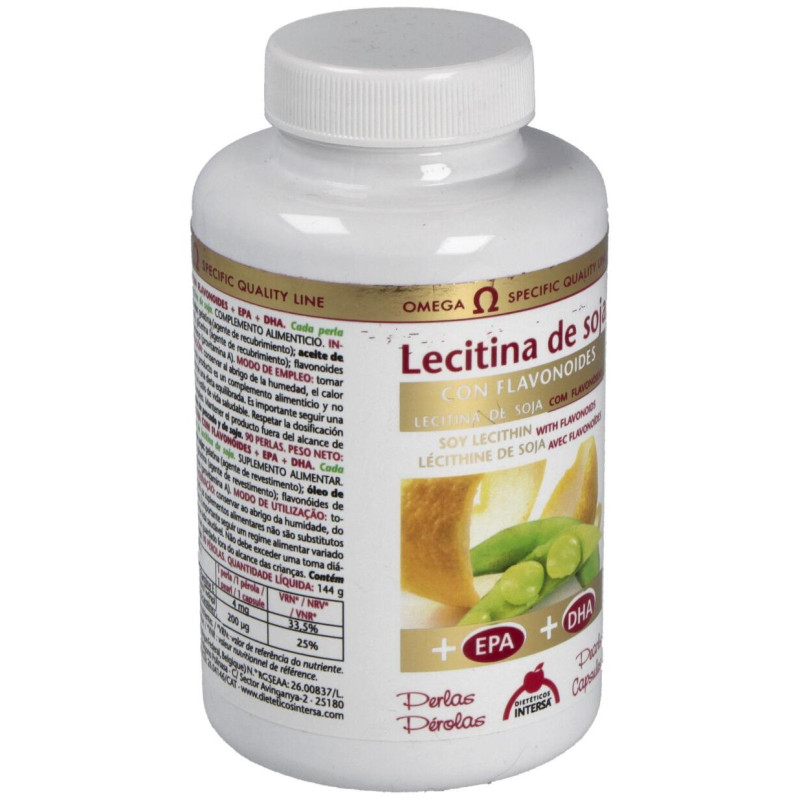 Lecitina de Soja con Flavonoides 1200mg.90perlas - Intersa
