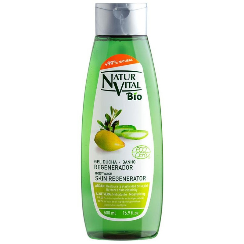 Gel de Ducha Bio Ecocert Regenerador Argán y Aloe Vera 500ml - Naturvital