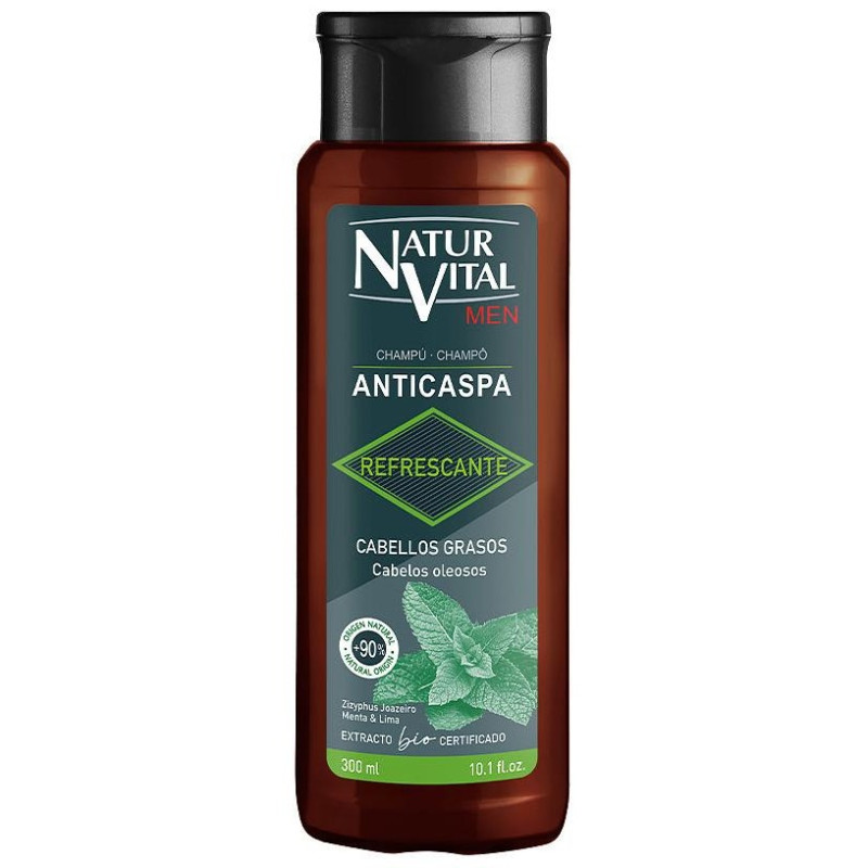 Champú Anticaspa Refrescante Cabello Graso 300ml - Naturvital