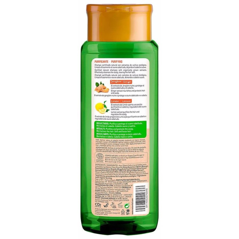 Naturvital Eco Purificante Jengibre Y Limón Champú 300Ml