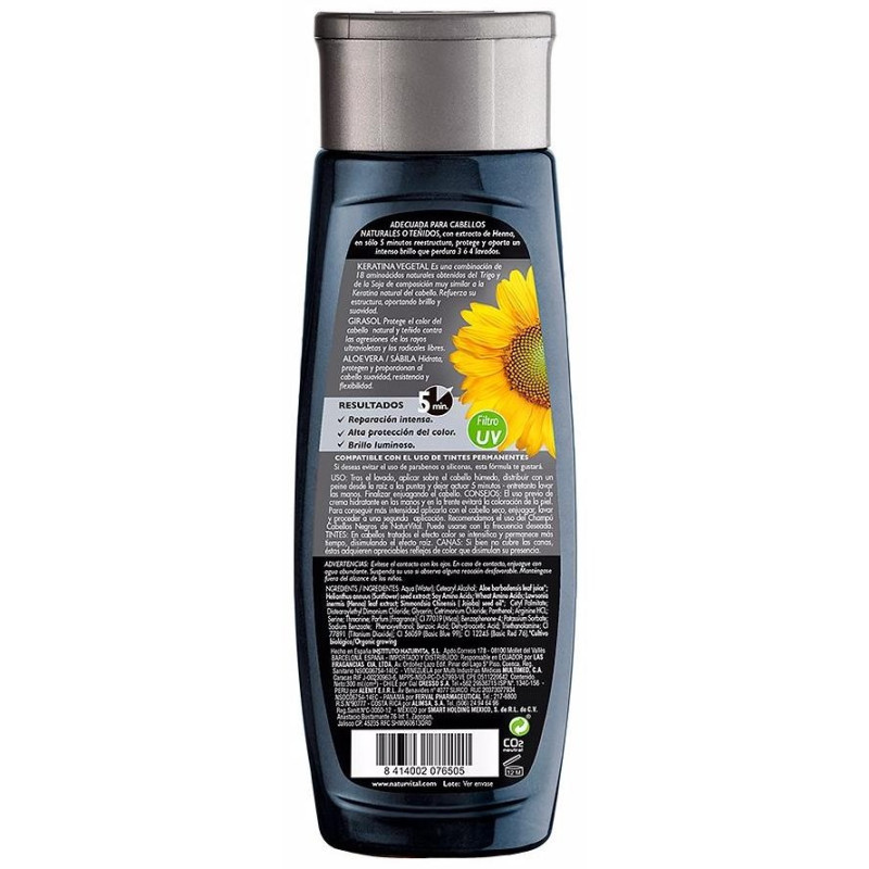 Mascarilla Coloursafe Negro 300ml - Naturvital