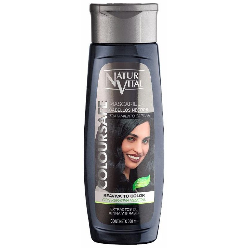 Mascarilla Coloursafe Negro 300ml - Naturvital