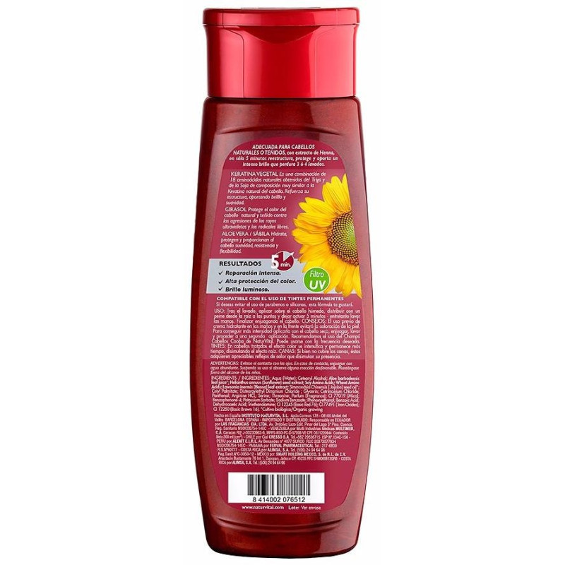 Mascarilla Coloursafe Caoba 300ml - Naturvital