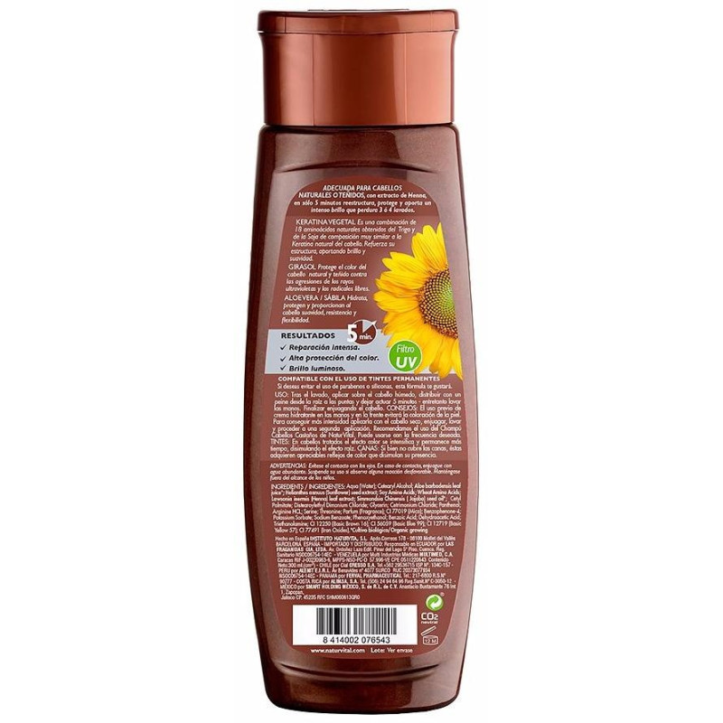 Mascarilla Coloursafe Castaño 300ml - Naturvital