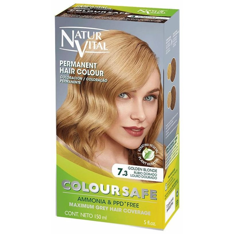Coloursafe Tinte Permanente 7.3 Rubio Dorado 150ml - Naturvital