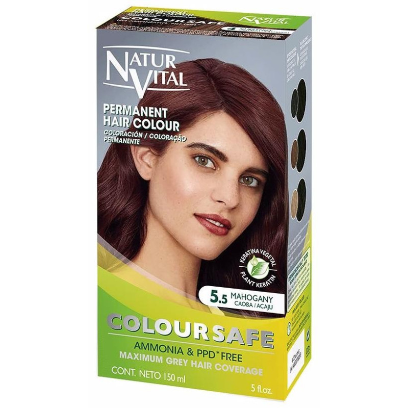 Coloursafe Tinte Permanente 5.5 Caoba 150ml - Naturvital